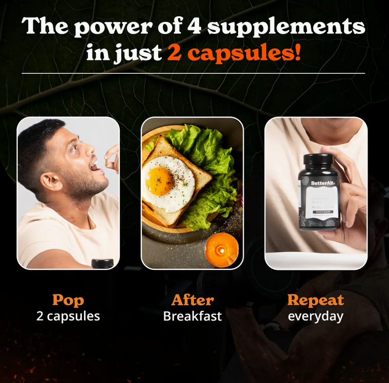 Tongkat Ali Capsules | Ginseng, Ashwagandha & CoQ10 | Helps with Energy, Stamina & Overall Vitality