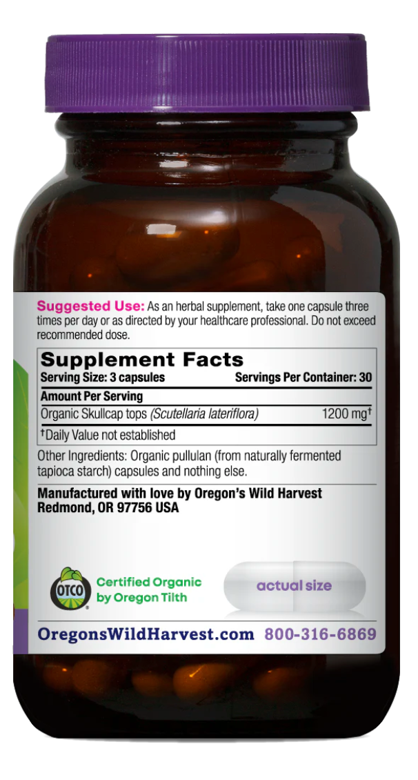 Skullcap Capsules - Relax and Soothe the Mind