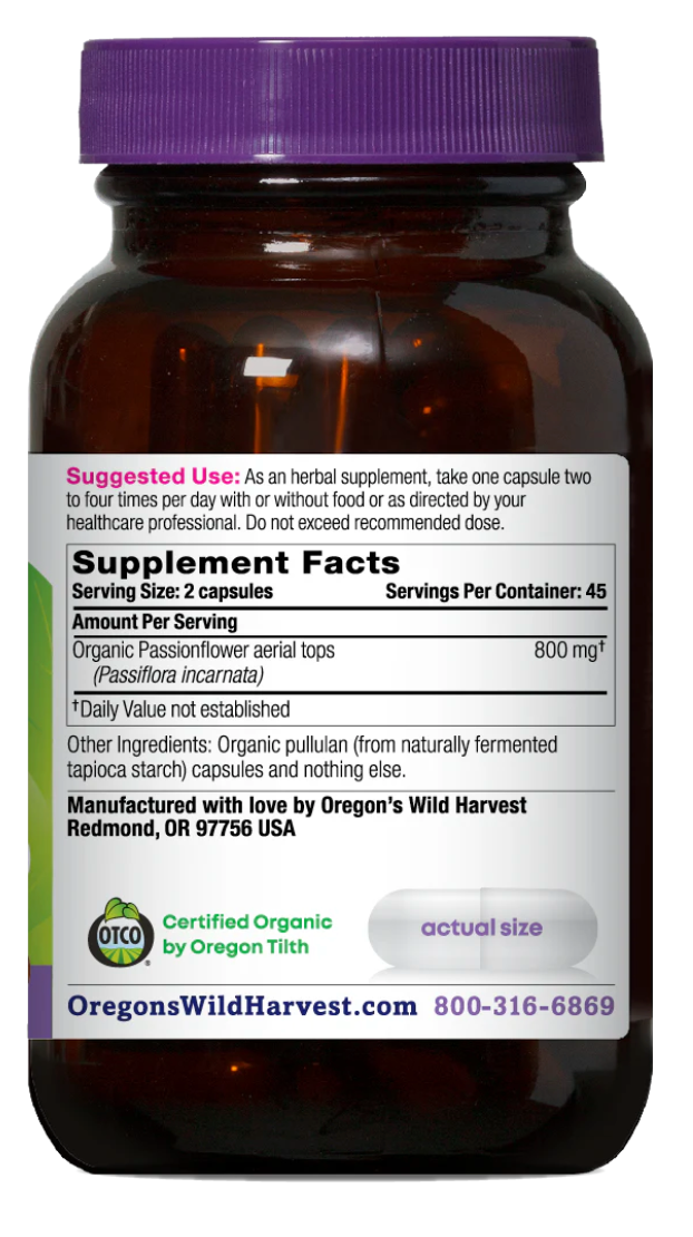 Passionflower Capsules - Sleep & Relaxation