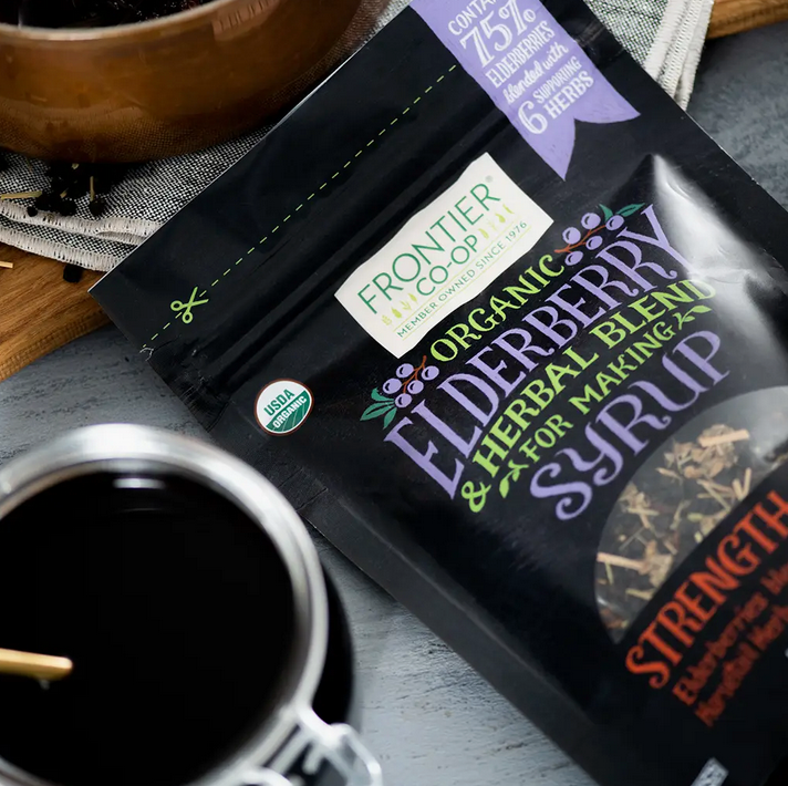 Frontier Co-op Elderberry & Herbal Blend, Certified Organic