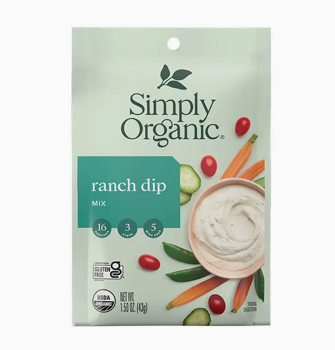 Simply Organic Ranch Dip, Certified Organic
