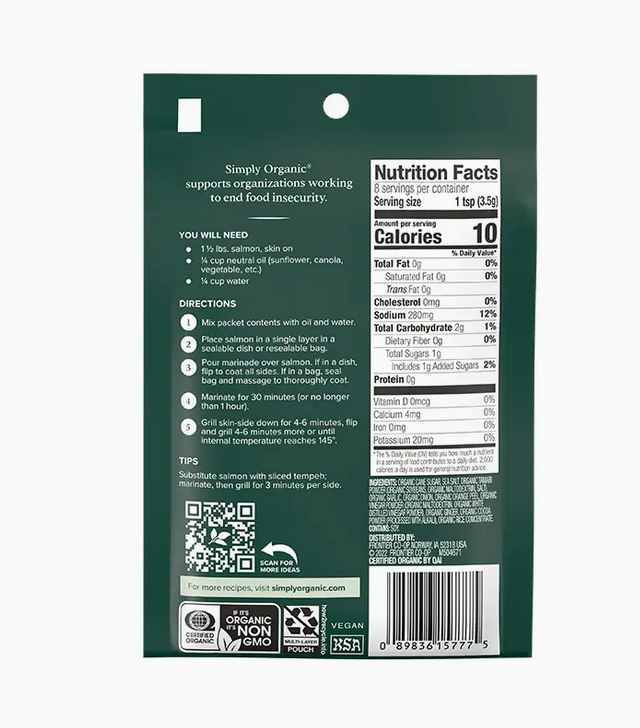 Simply Organic Teriyaki Marinade Mix, Certified Organic