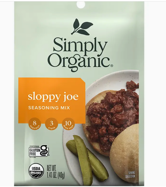 Sloppy Joe Mix, Certified Organic, Vegetarian, 1.41 oz