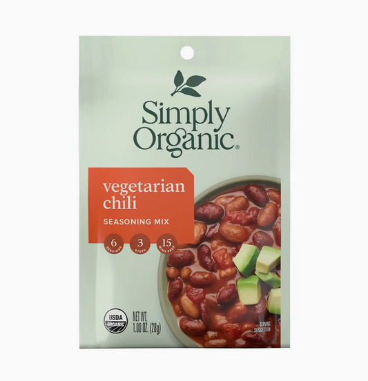 Vegetarian Chili Seasoning Mix, Certified Organic, 1 oz