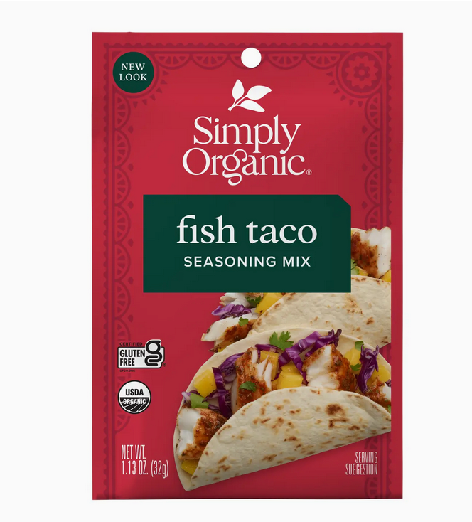 Fish Taco Seasoning Mix, Certified Organic, Kosher, 1.13 oz