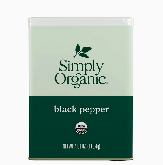 Pure Black Pepper (Tin), Certified Organic, Kosher, 4 oz
