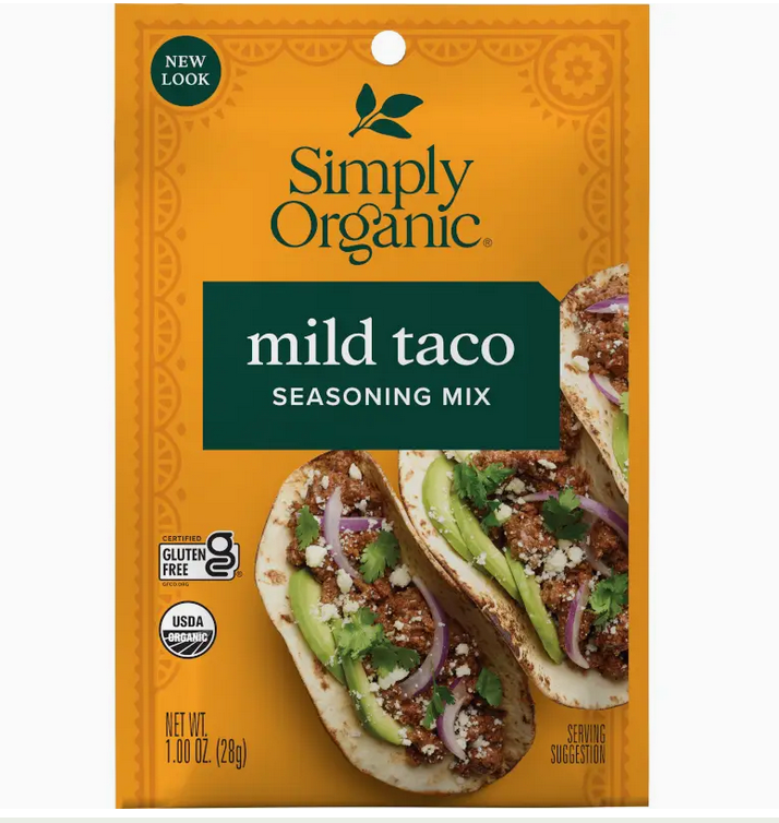 Simply Organic Mild Taco Seasoning, Certified Organic