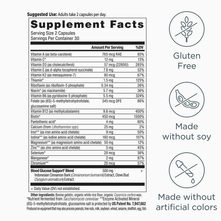 Blood Sugar Multivitamin 60 Capsules