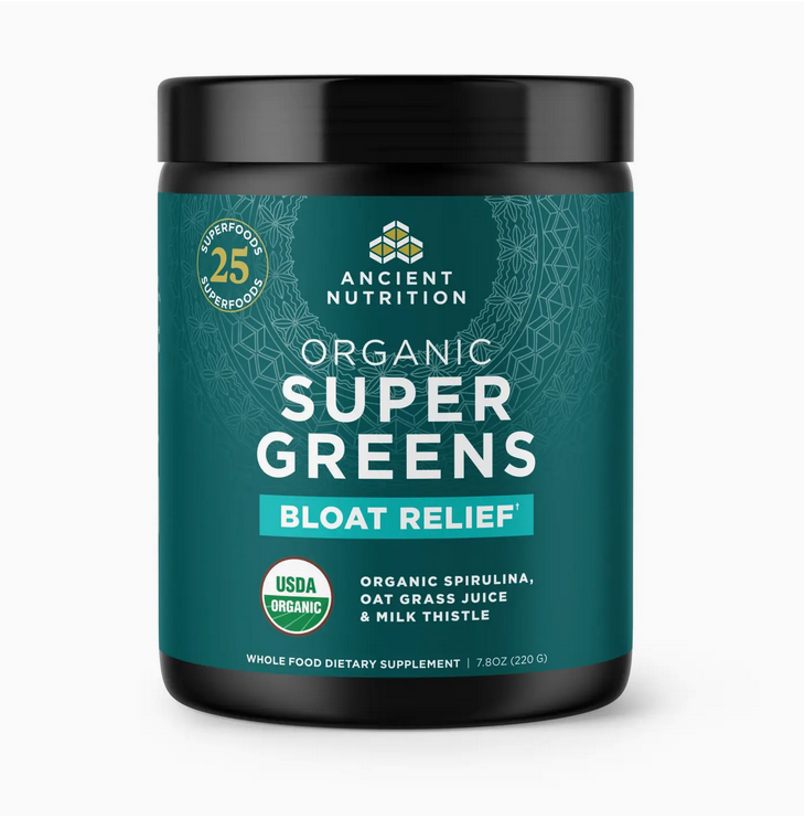 Organic Supergreens Bloat Relief† | Powder Greens Flavor (25 Servings)