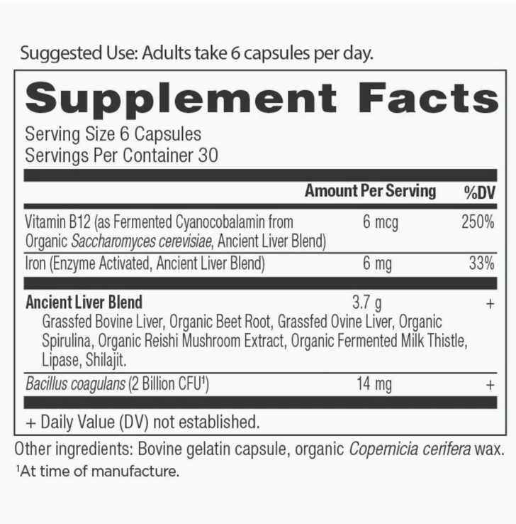 Grass-Fed Liver | Capsules (180 Capsules)