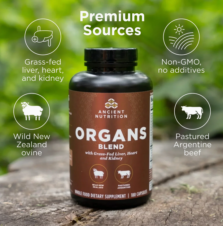 Organs Blend with Grass-Fed Liver, Heart and Kidney - Ancient Glandulars