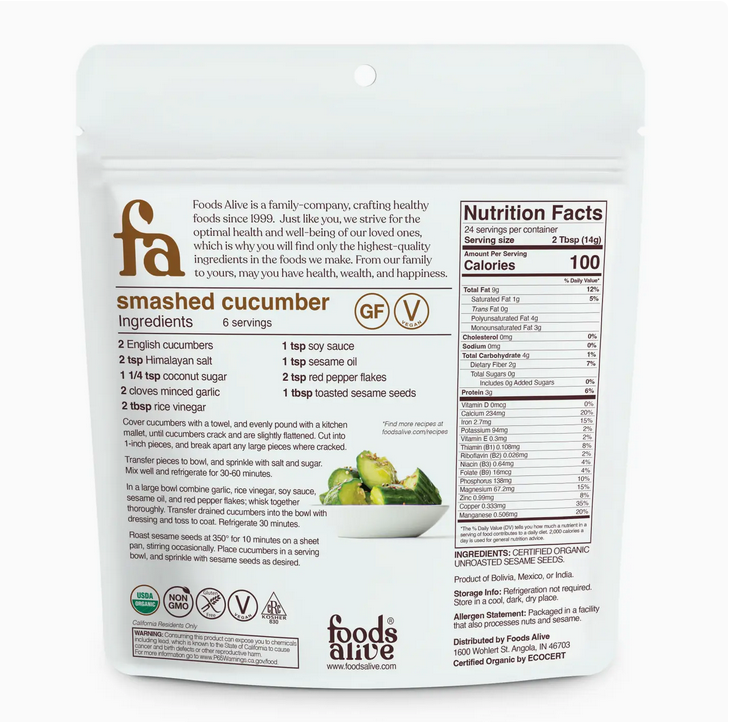 Natural Sesame Seeds - Organic