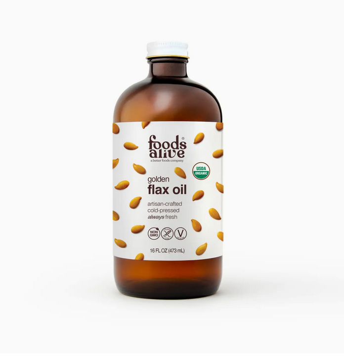 Gold Flax Seed Oil - Artisan Cold-Pressed, Organic