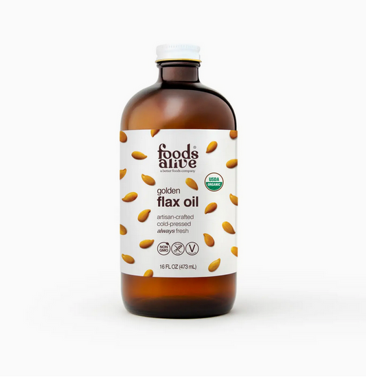 Gold Flax Seed Oil - Artisan Cold-Pressed, Organic