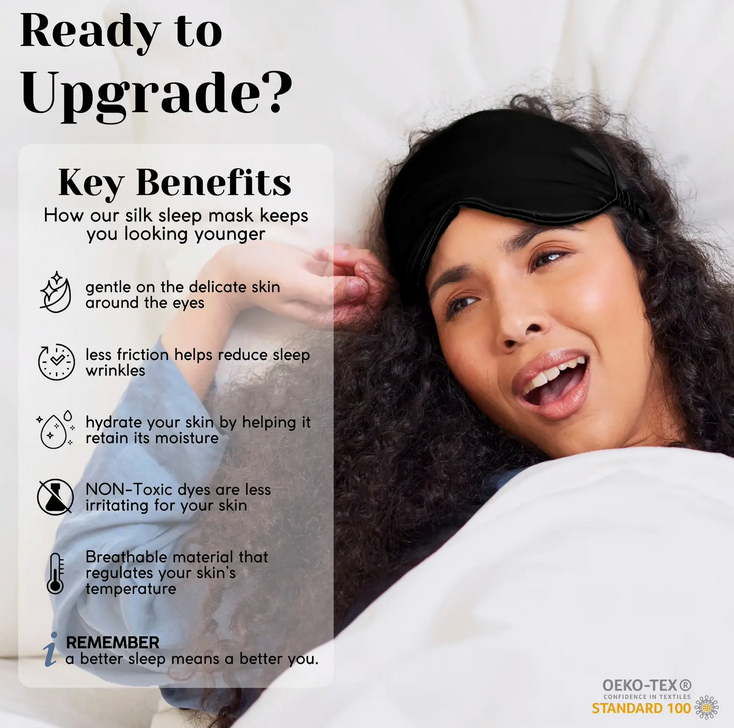 100% Organic Pure Silk Sleep Mask