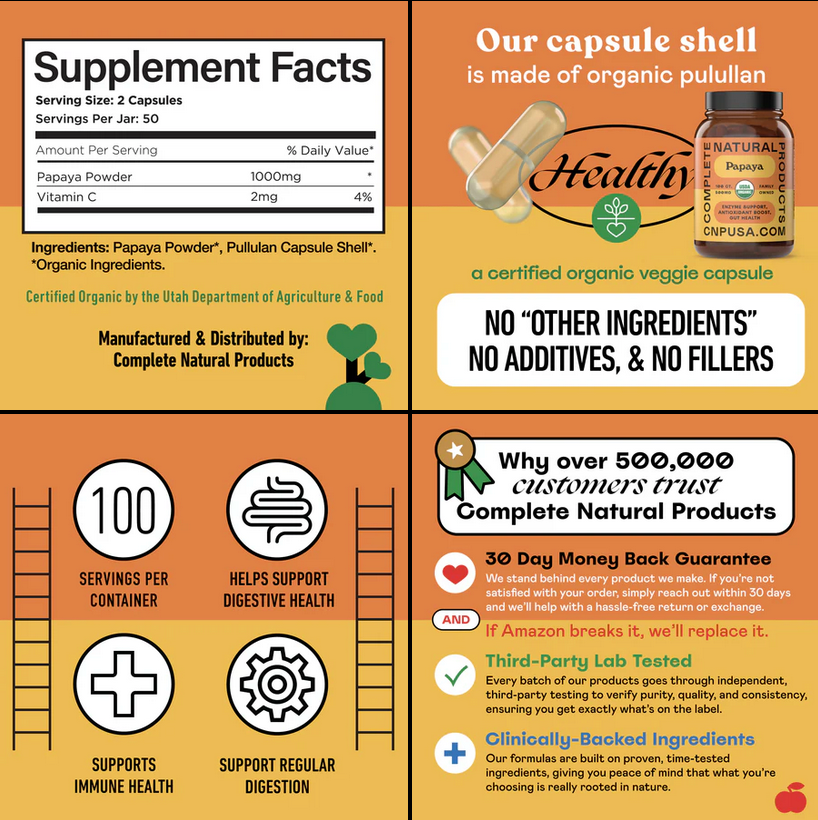 Organic Papaya Capsules