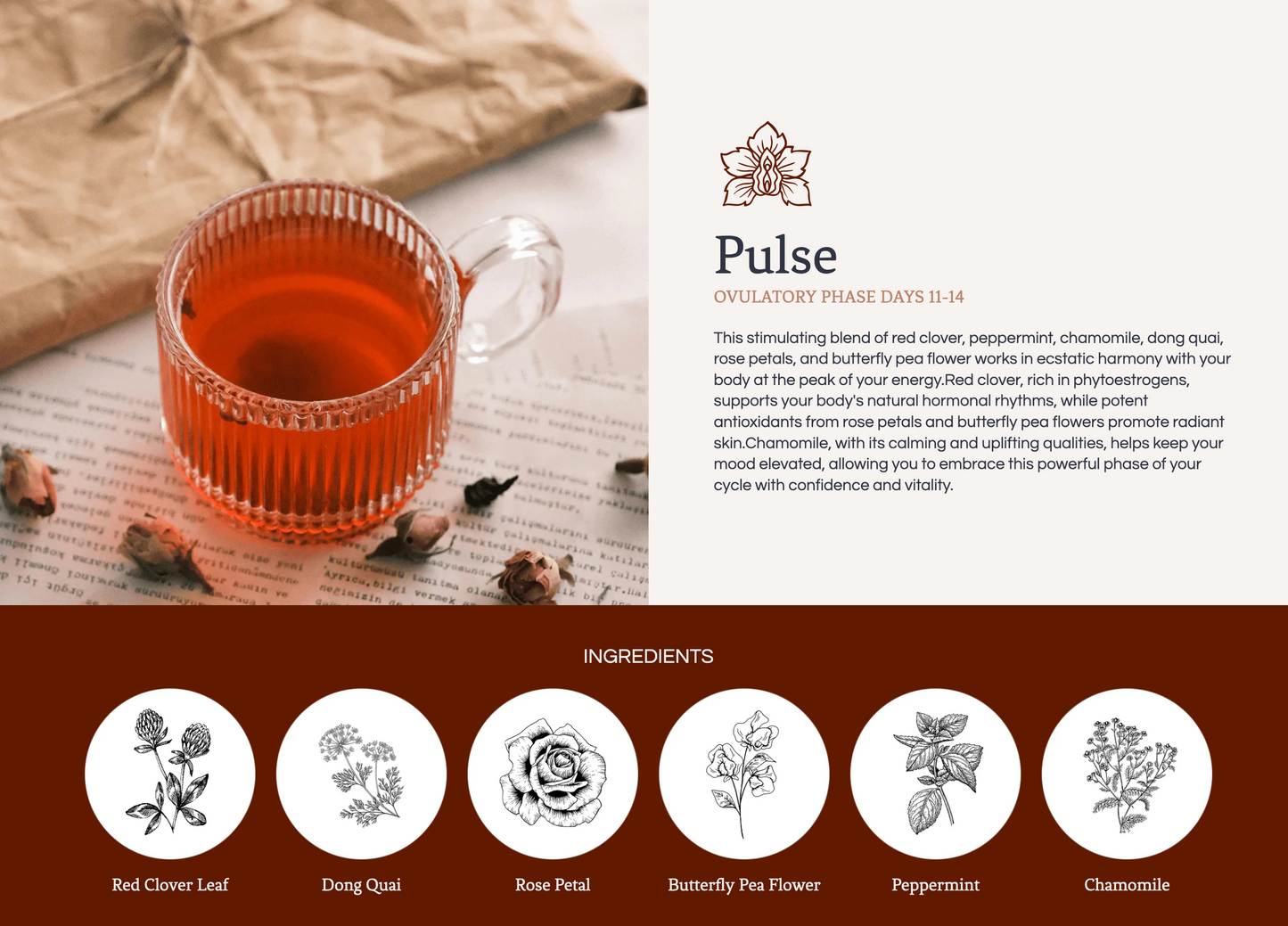 Daily Cycle Syncing Ritual - Tea Blends for every phase of your cycle.