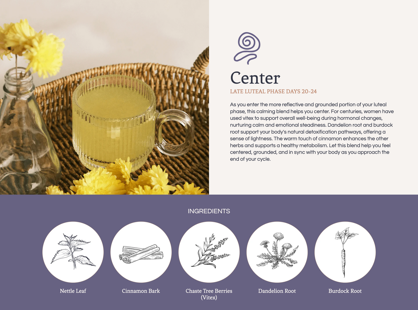 Daily Cycle Syncing Ritual - Tea Blends for every phase of your cycle.