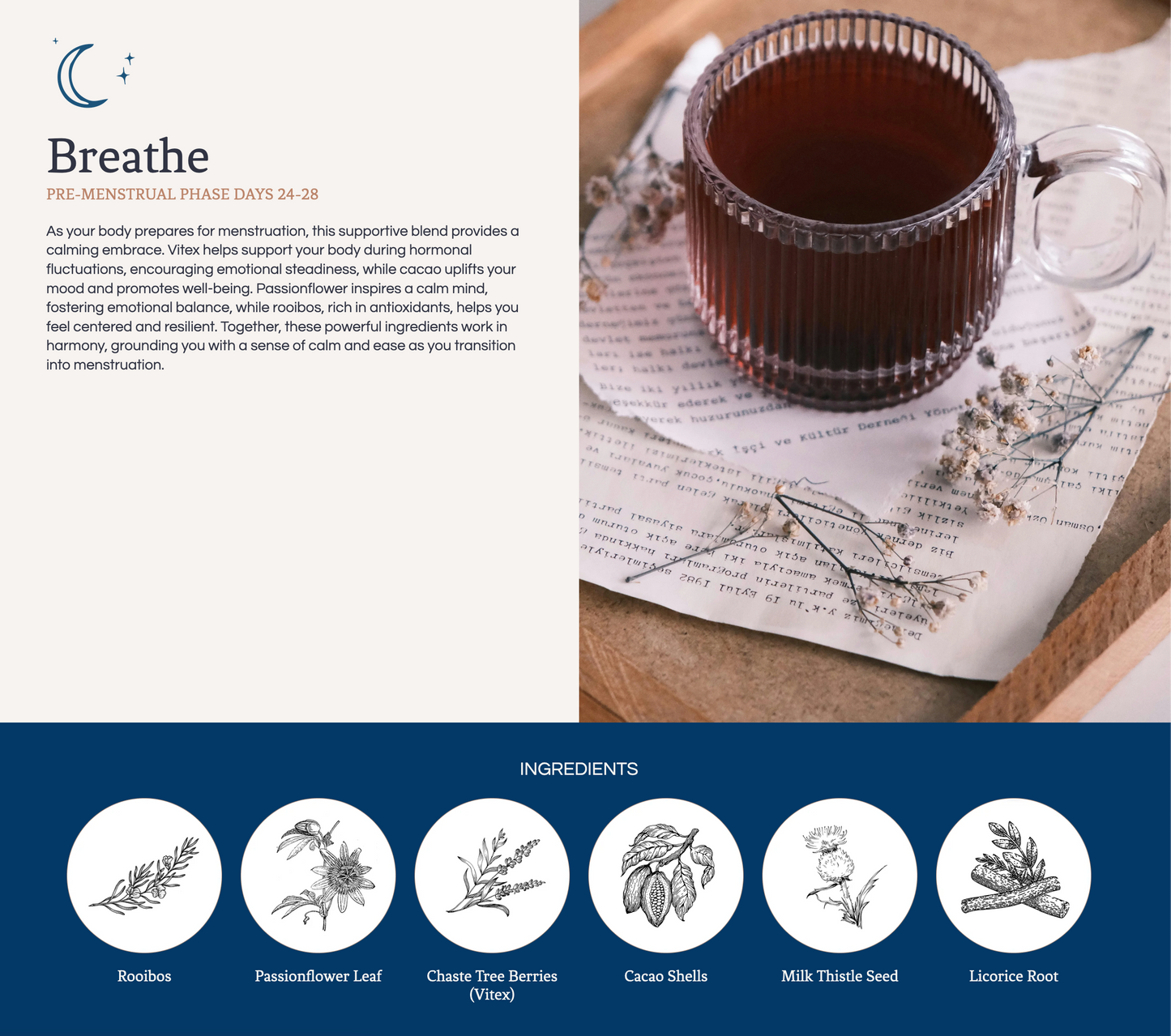 Daily Cycle Syncing Ritual - Tea Blends for every phase of your cycle.