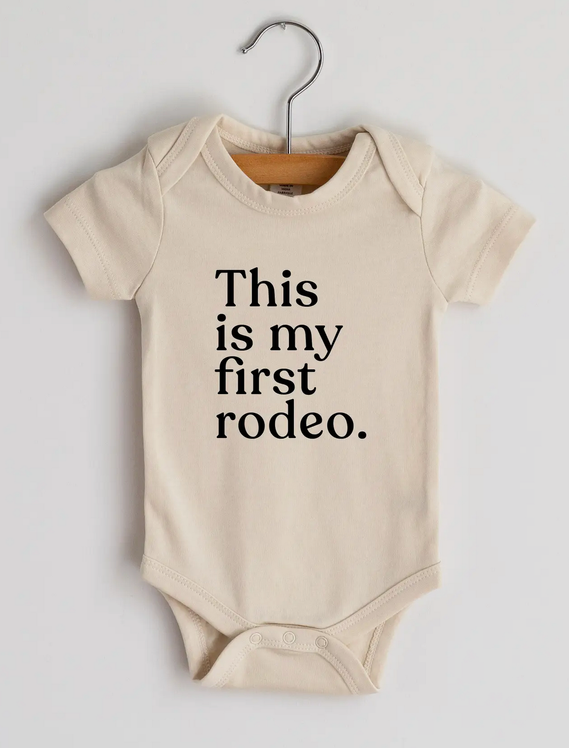 This is my first rodeo organic cotton one-piece