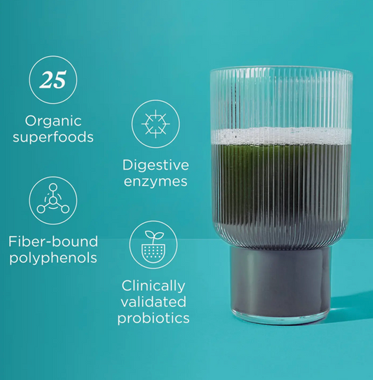 Organic Supergreens Bloat Relief† Stick Packs | Powder Greens Flavor (16 Servings)