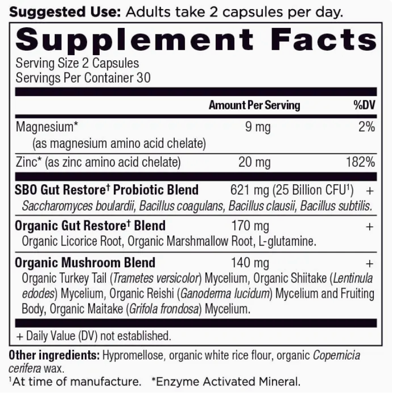 Sbo Probiotics Gut Restore | Capsules (60 Capsules)