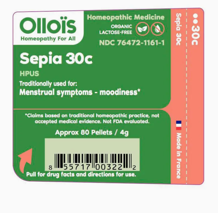 Olloïs Sepia 30C Lactose Free Organic, 80 Homeopathic Pellet
