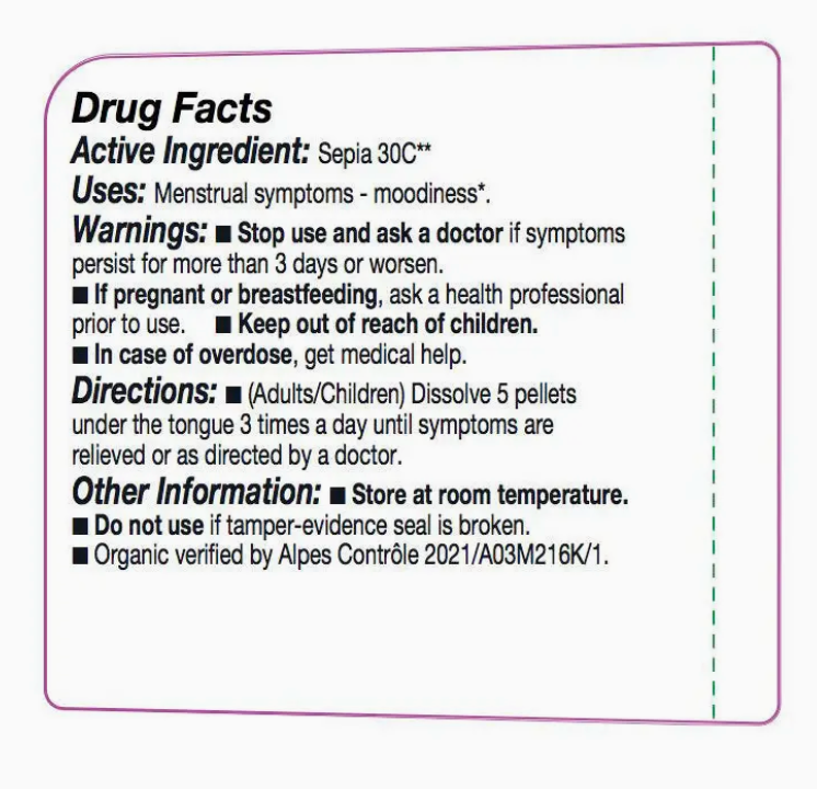 Olloïs Sepia 30C Lactose Free Organic, 80 Homeopathic Pellet