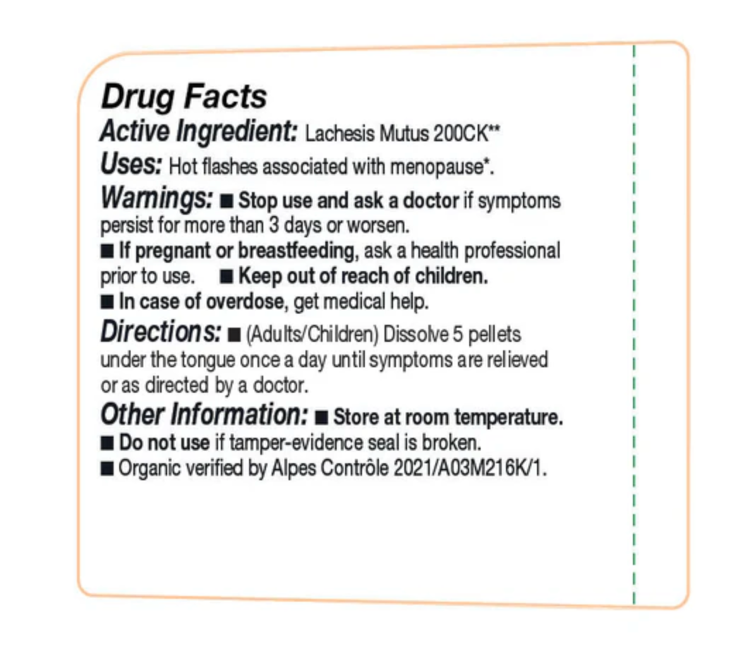 Olloïs Lachesis Mutus 30C Lactose Free Organic, 80 Pellets