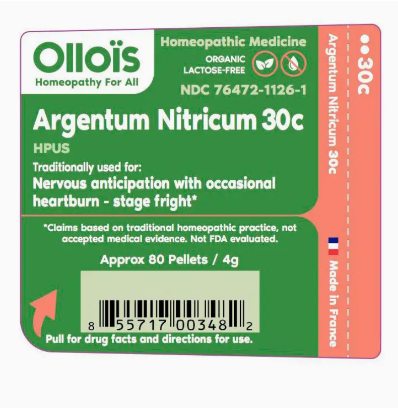 Argentum Nitricum 30C Vegan Organic Kosher, 80 Pellets Traditionnally used for nervous anticipation with occasional heartburn - stage fright.