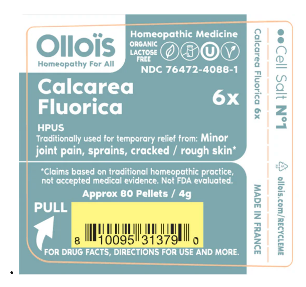Cell Salt N°1 Calcarea Fluorica Minor joint pain, sprains, cracked / rough skin.