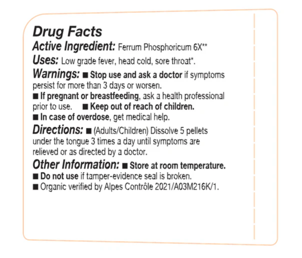 Cell Salt N°4 Ferrum Phosphoricum May help with fevers*, sore throats*, and other symptoms* we associate with head colds.
