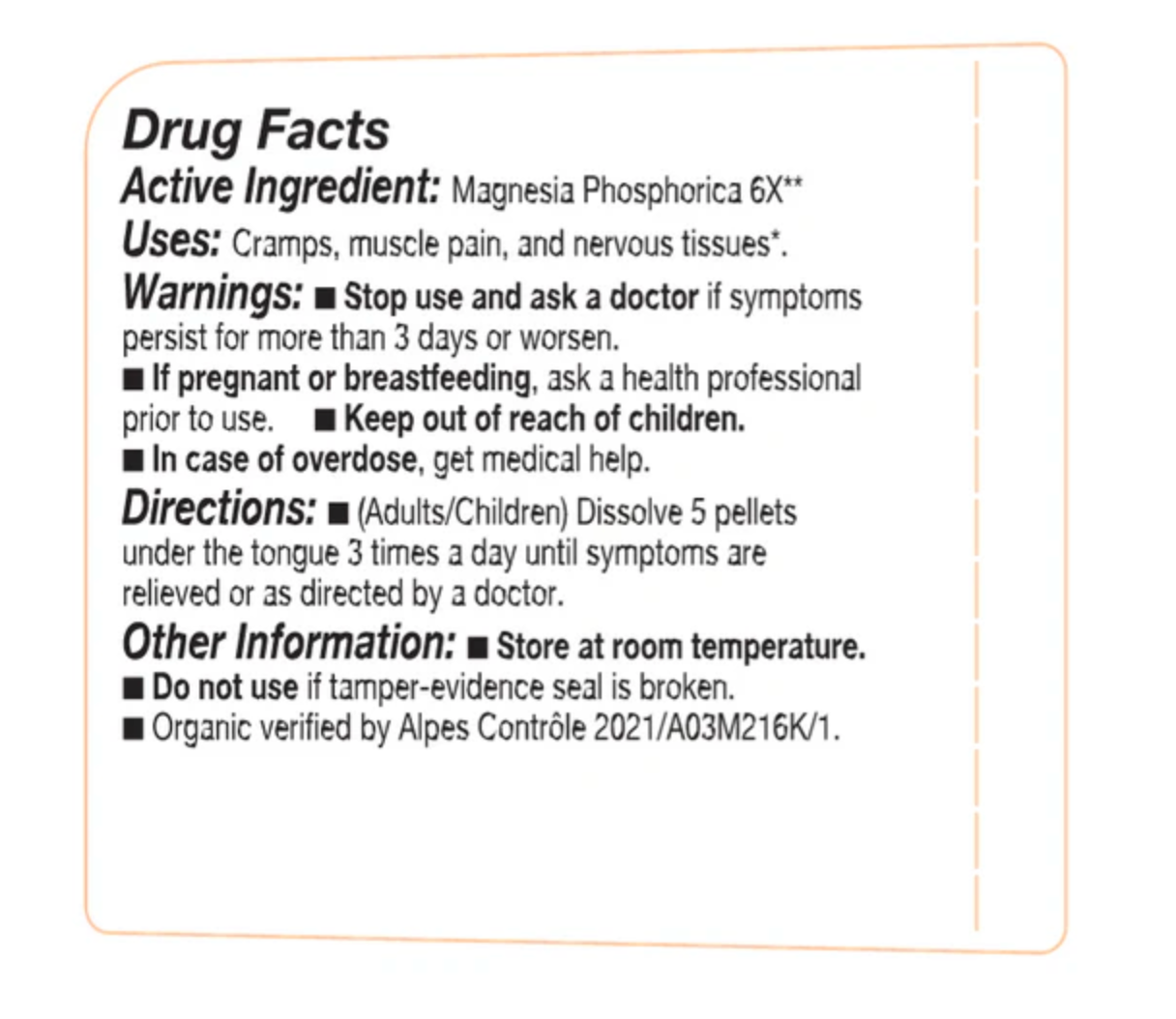 Cell Salt N°8 Magnesia Phosphorica Minor body cramps*, menstrual cramping*, muscle pains*, or any other issues related to your nervous tissues