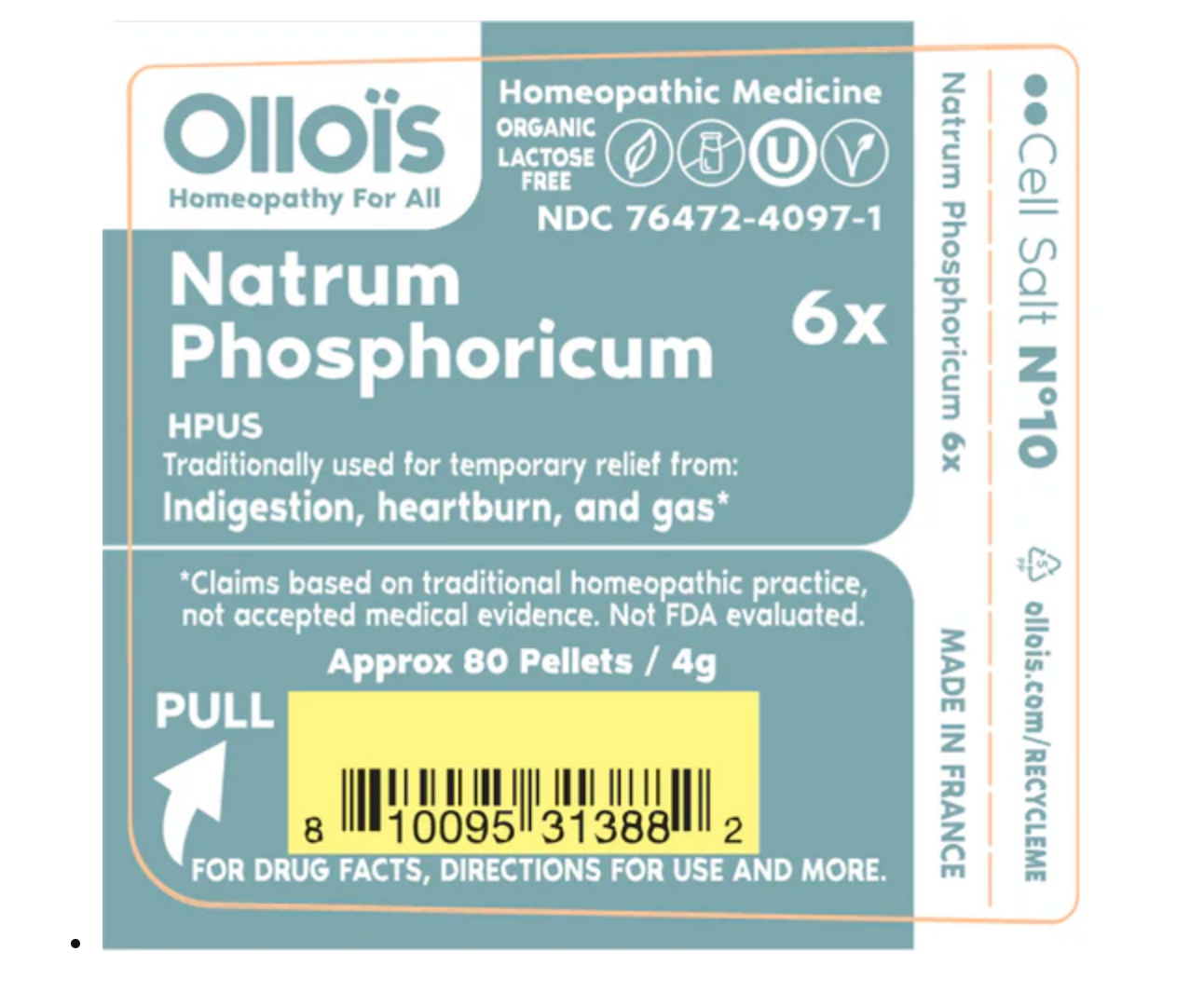 Cell Salt N°10 Natrum Phosphoricum Traditionally used to relieve symptoms, heartburn, gas and indigestion.