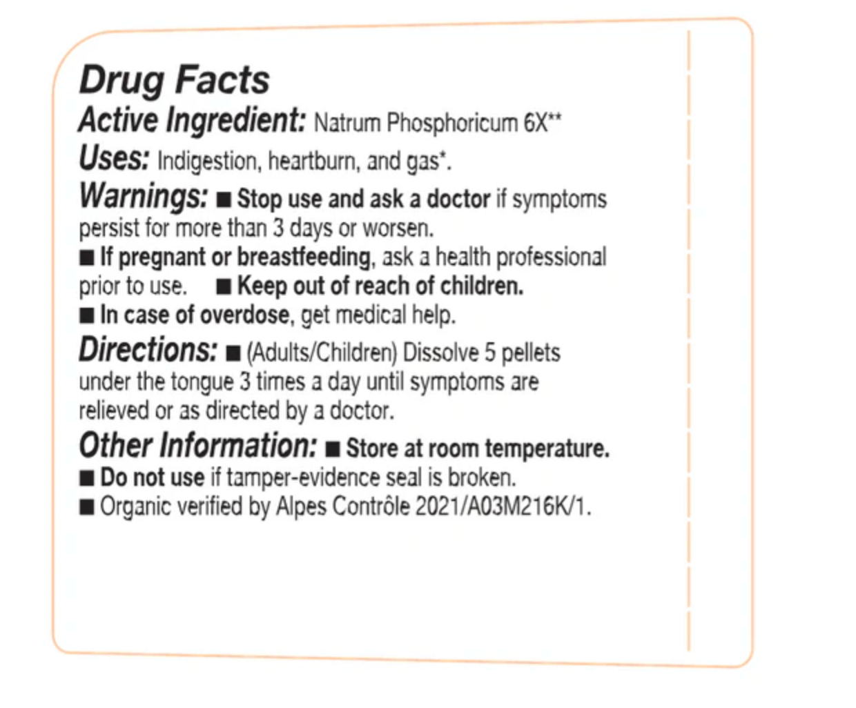 Cell Salt N°10 Natrum Phosphoricum Traditionally used to relieve symptoms, heartburn, gas and indigestion.