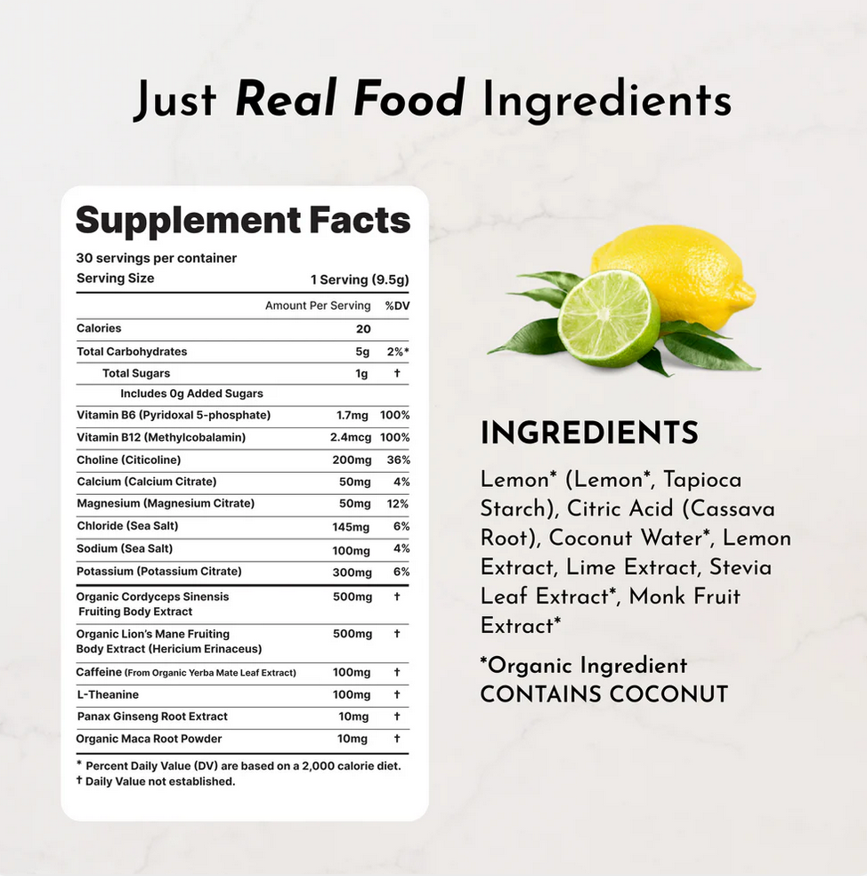 Lemon Lime Electrolytes + Energy