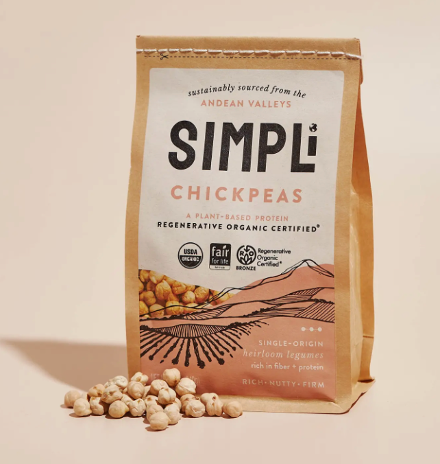 SIMPLi Regenerative Organic Certified® Chickpeas 12 oz