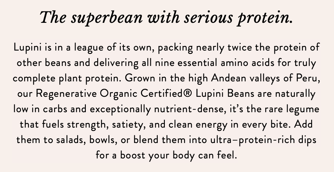 SIMPLi Regenerative Organic Certified® Lupini Beans
