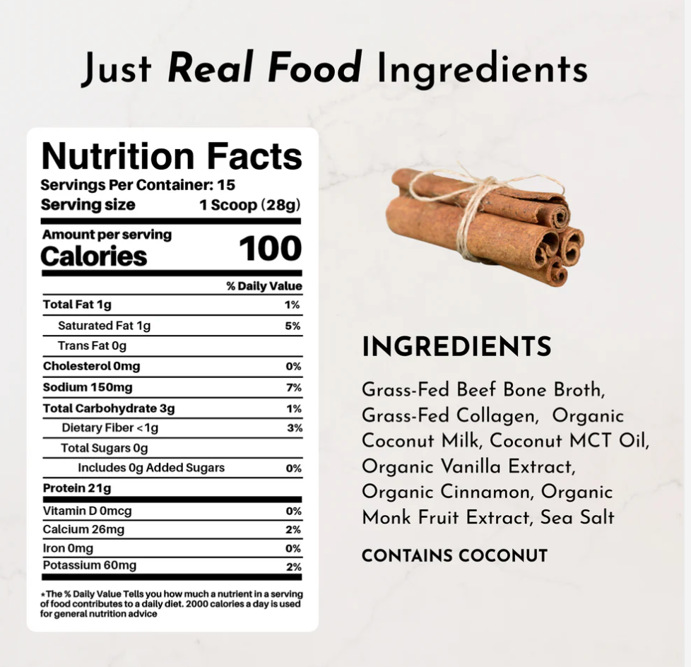 Snickerdoodle | Bone Broth | Protein Powder 22g