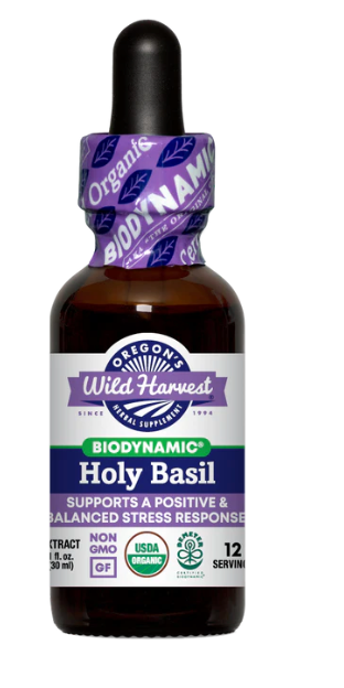 Holy Basil, Biodynamic Herbal Tonic 1 oz