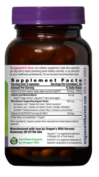 Vitamin D3 & K2 | Capsules 60ct