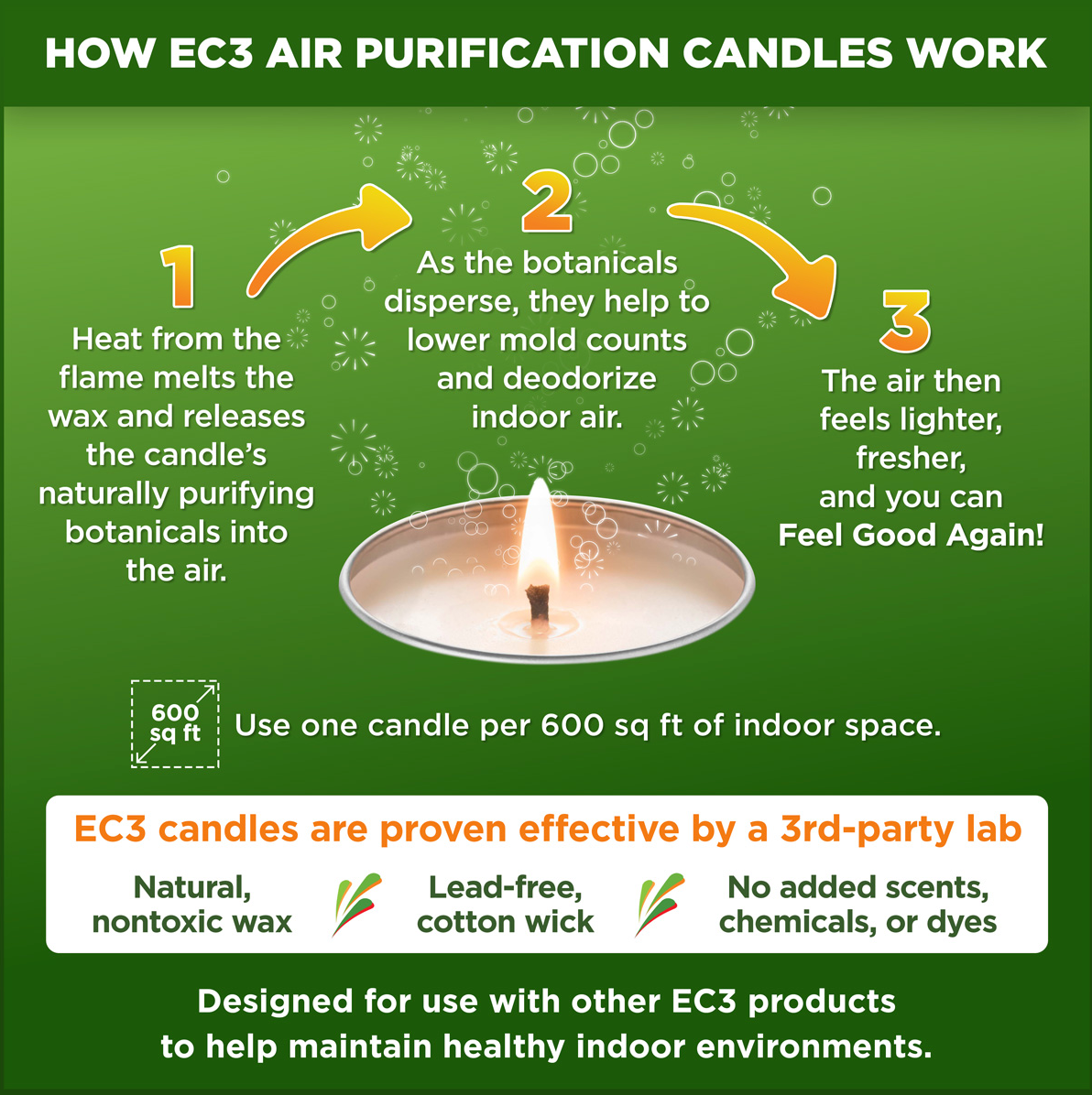 EC3 Air Purification Beeswax Candle