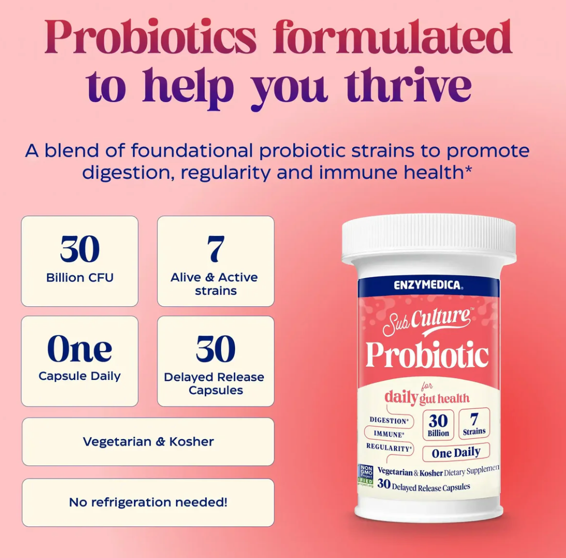 SubCulture™ Probiotic for Daily Gut Health