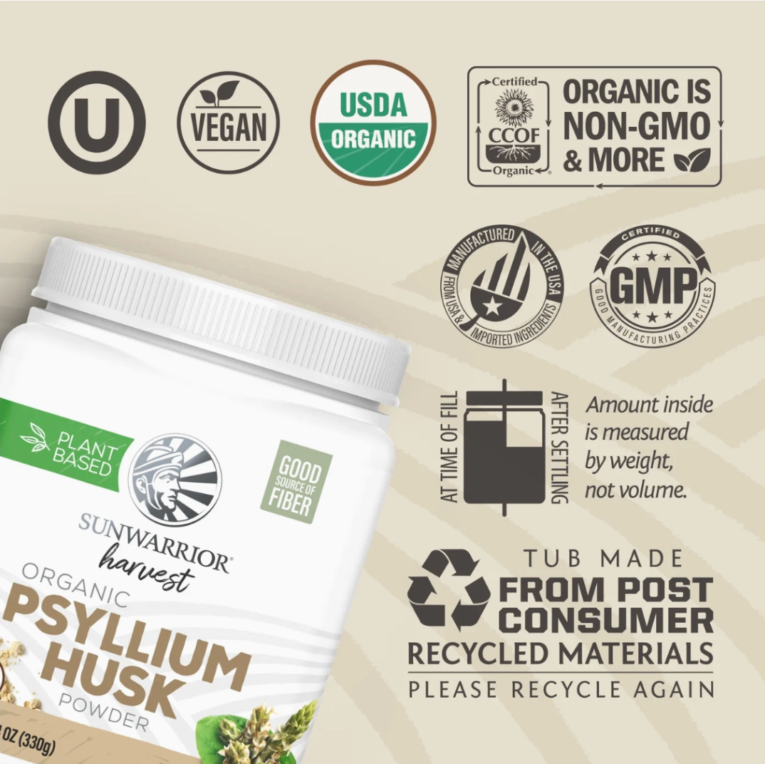 Harvest Psyllium Husk Powder - Organic, Plant-Based