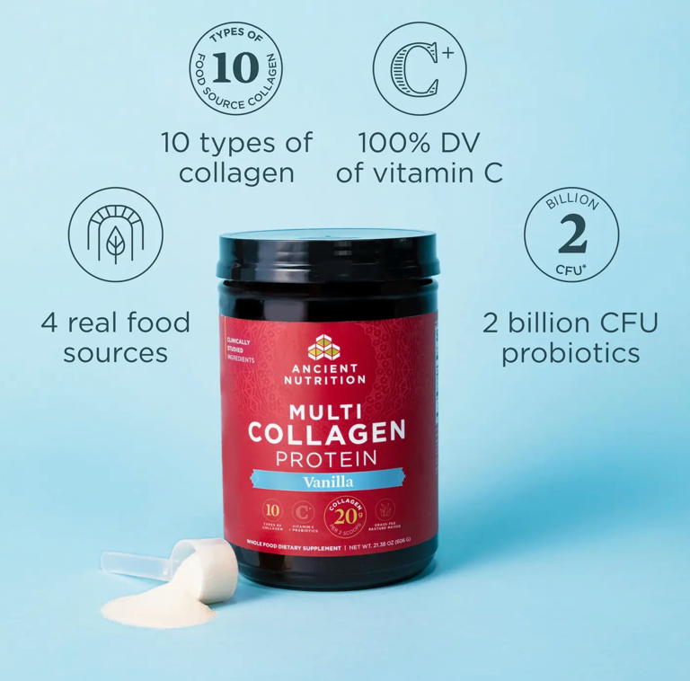 Multi Collagen Protein | Powder Vanilla (24 Servings)
