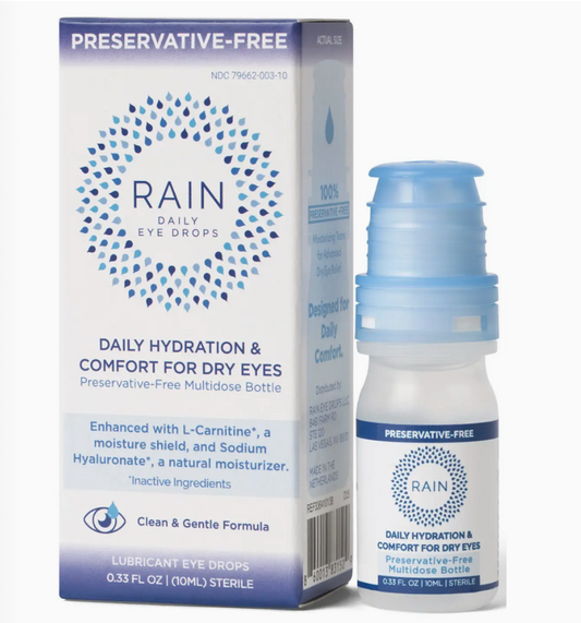 Rain™ Daily Eye Drops — Preservative-Free Multidose Bottle