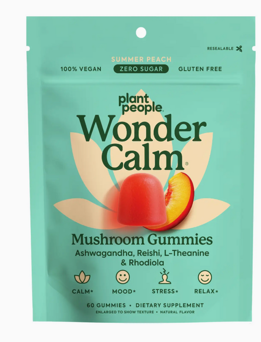 Wondercalm Mushroom Gummies Ease Stress Boost Mood (60 Ct)
