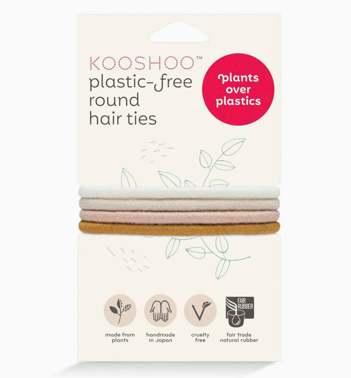 Plastic-Free Round Hair Ties - Mondo 4-pack