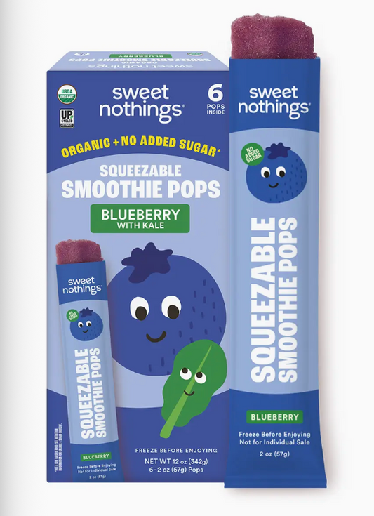 Blueberry Kale Smoothie Pops - Organic Fruit Popsicles