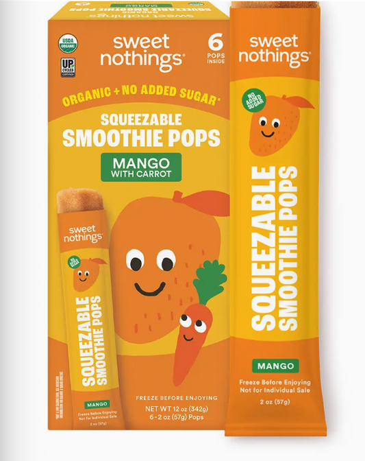 Mango Carrot Smoothie Pops – Organic Fruit Popsicle